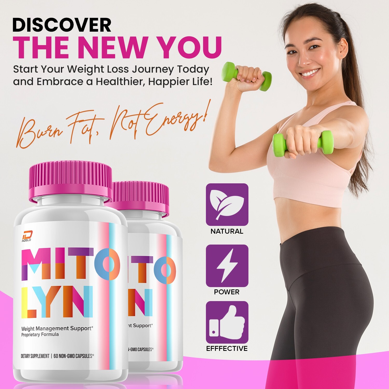(1 Pack) Mitolyn Keto Capsules – Mito Lyn Advanced Formula, Keto Pills 800MG
