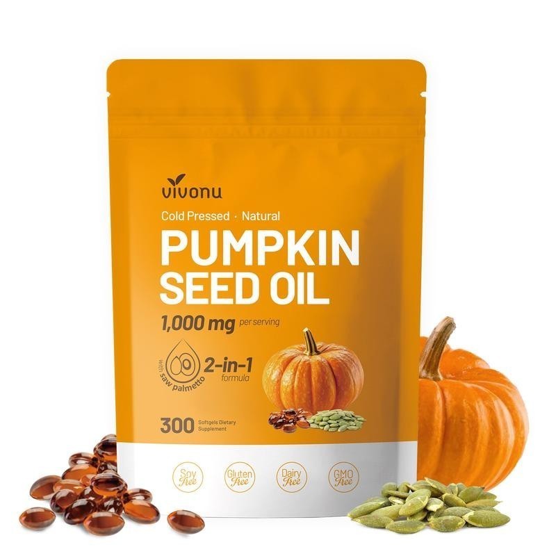 Pumpkin Seed OilSaw Palmetto 1000mg Softgels Natural Prostate Support Free ship-
