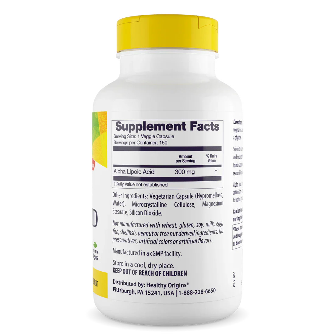 Healthy Origins Alpha Lipoic Acid 300 mg | 150 Veggie Caps