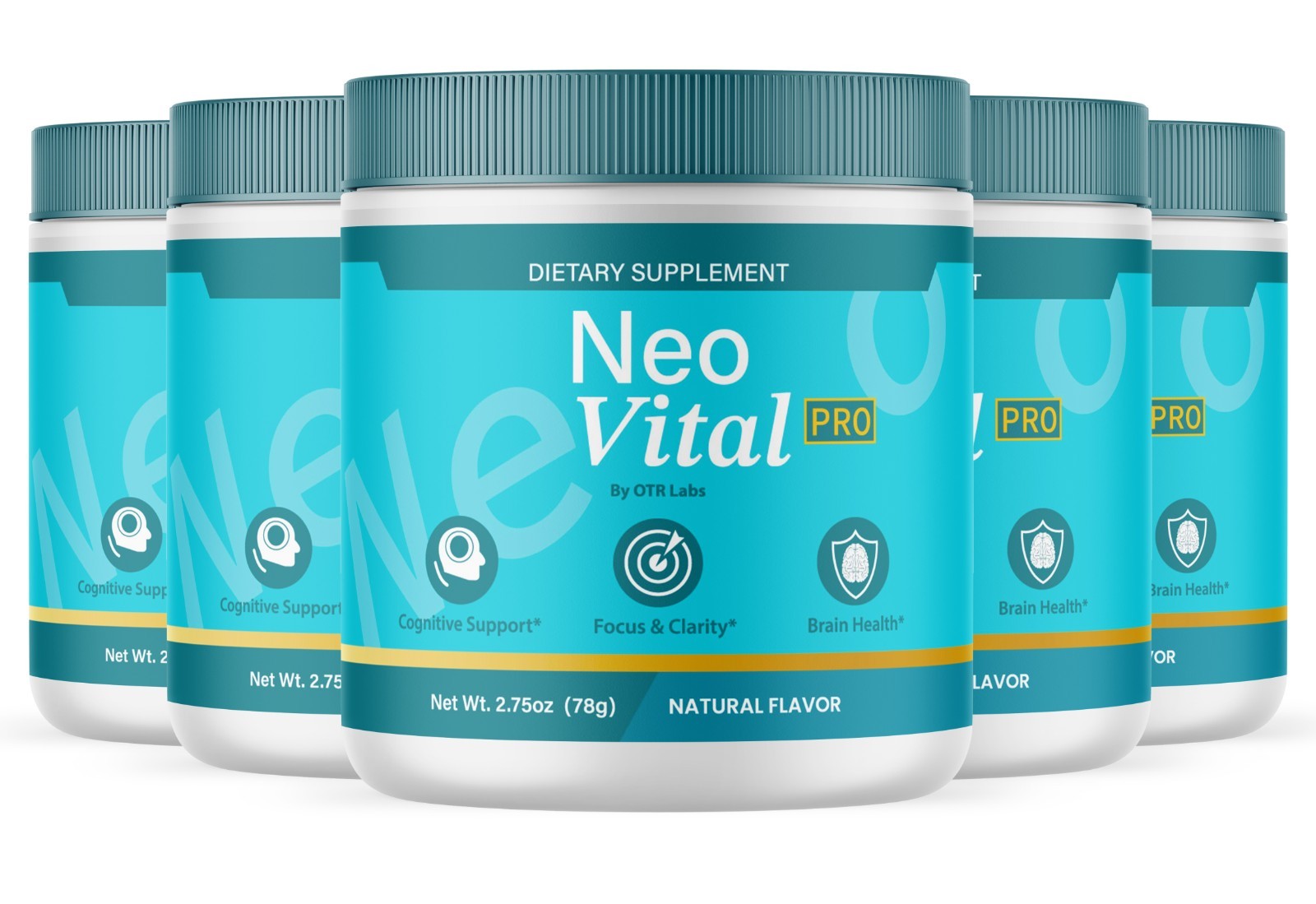 Neovital, Official Neo Vital Brain Supplement Powder 150 Servings 5 Pack