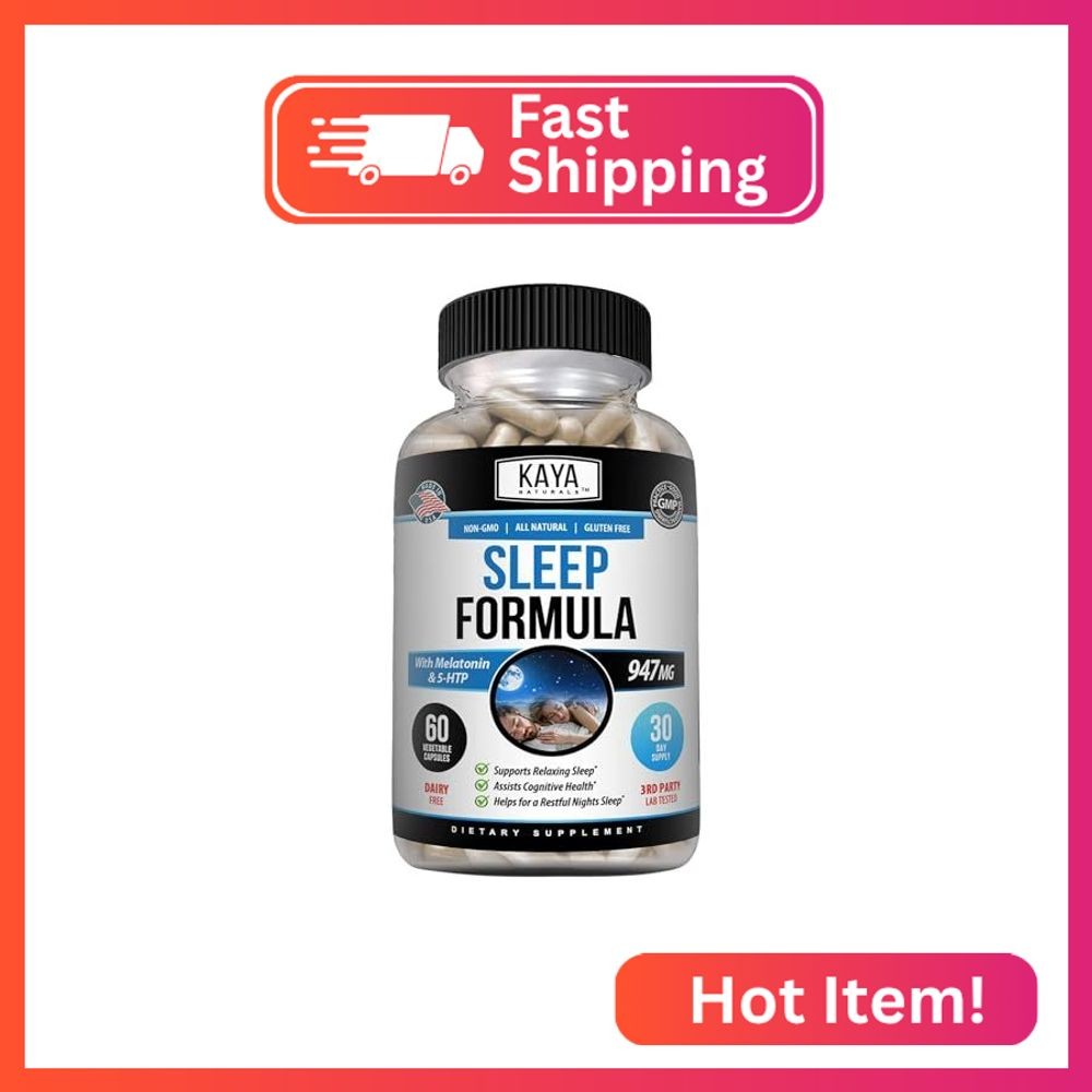 Kaya Naturals – Sleep Support Formula with Melatonin – Aid Support Vitamin Suppl