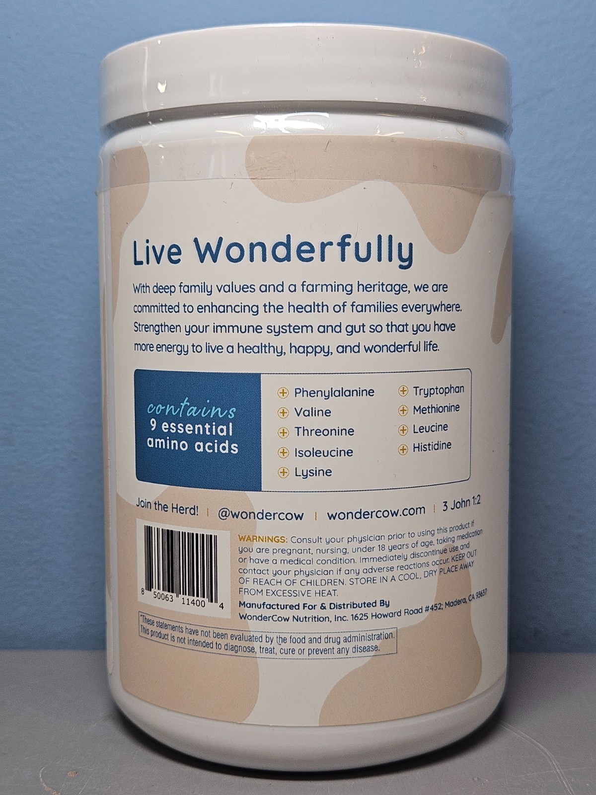 Colostrum Wondercow Restore & Revitalize Chocolate 7.4 oz – New Exp 7/25/2026