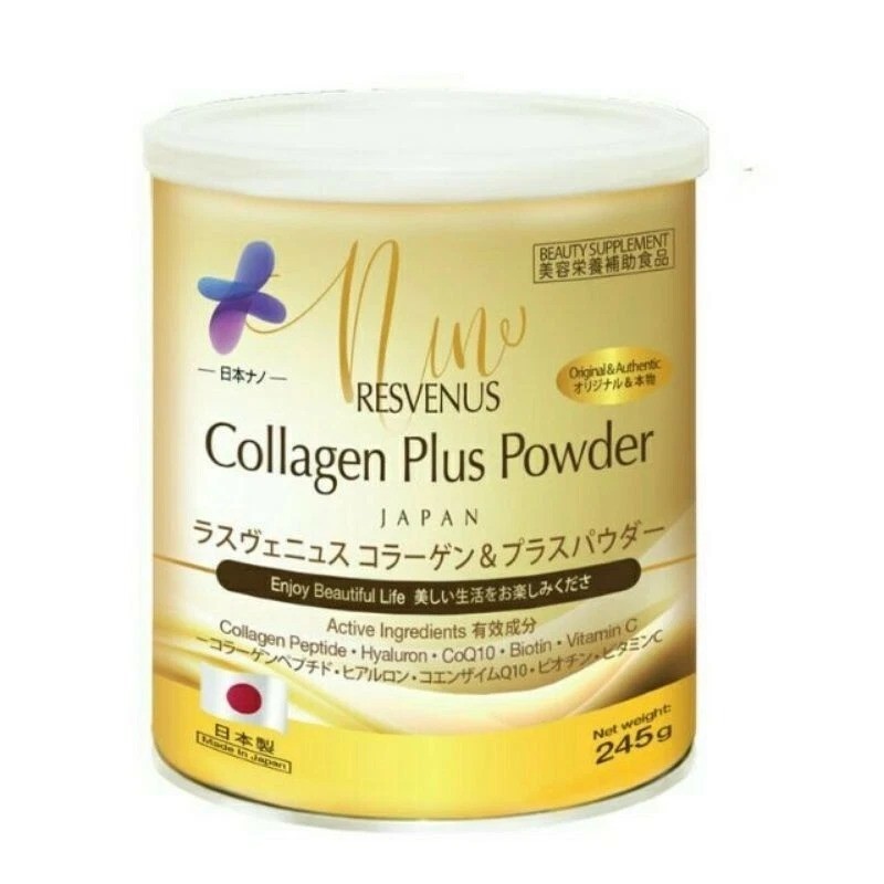 245g Nano Japan Nano Resvenus Collagen Plus Powder w/ Hyaluron CoQ10 & Biotin