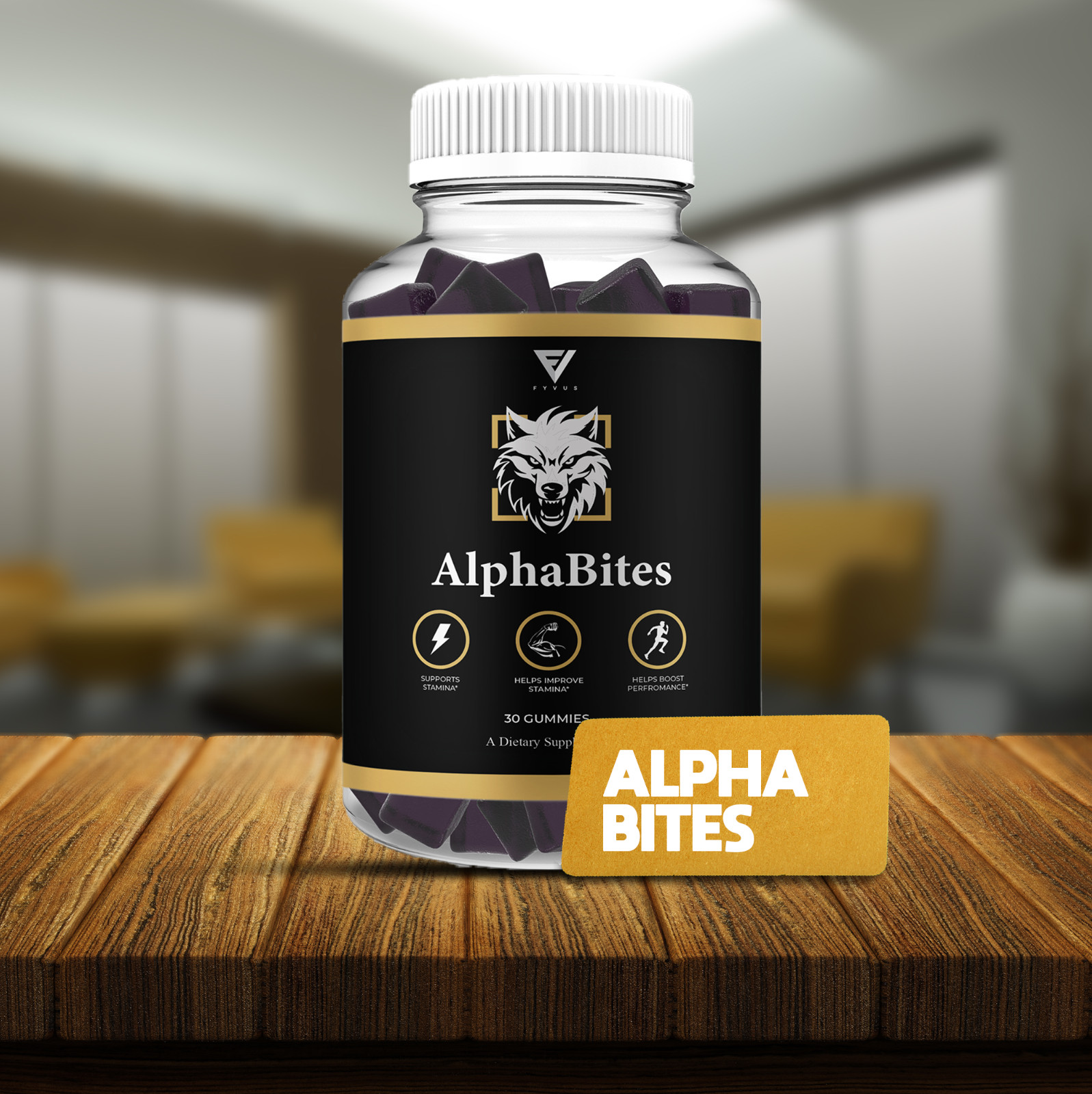 Alpha Bites Male Gummies, Alpha Bites Men’s Performance Gummies (60 Gummies)