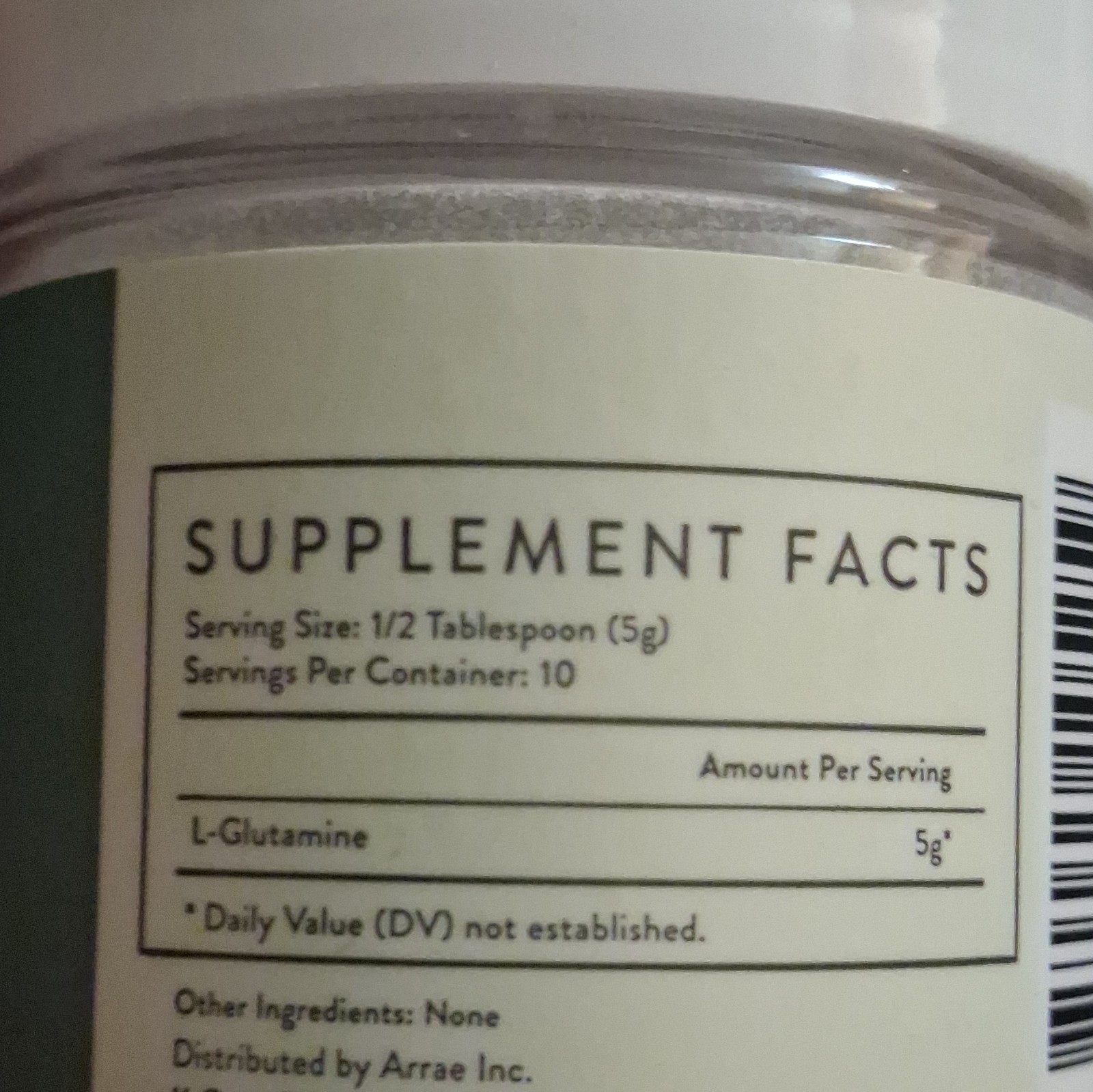 arrae L-Glutamine Powder 50g (1.76oz) + Vit B6 Chromium Green Tea Cissus