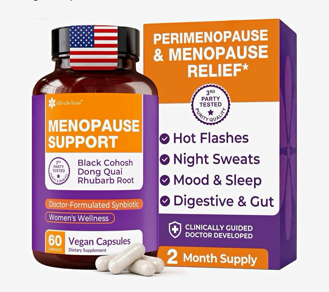 Intimate Rose Menopause Support Synbiotic Vegan Non-GMO Gluten-Free 60 Capsules