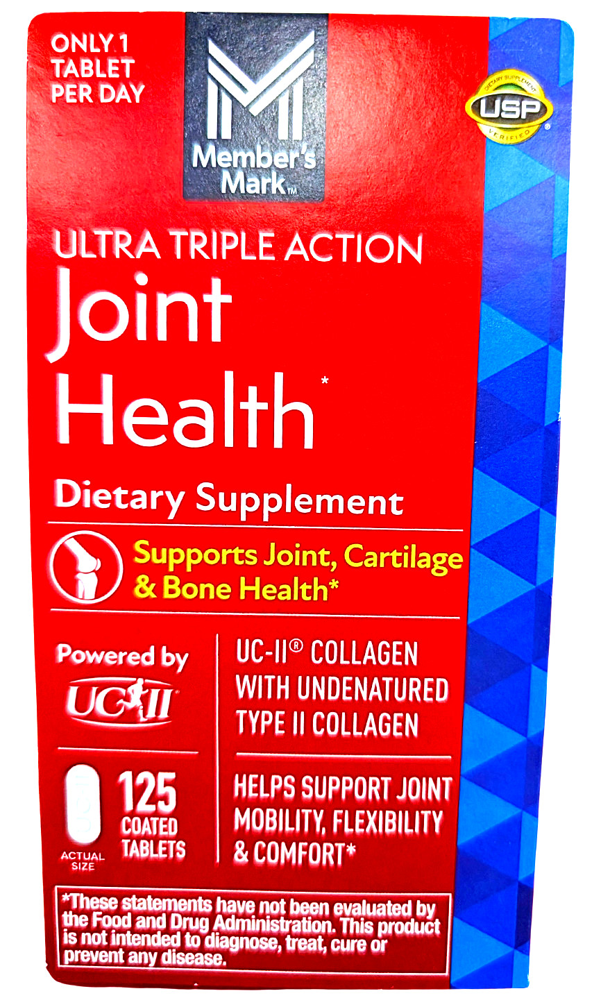 Member’s Mark Ultra Triple Action Joint Health Tablets 125 Count EXP 10/2027