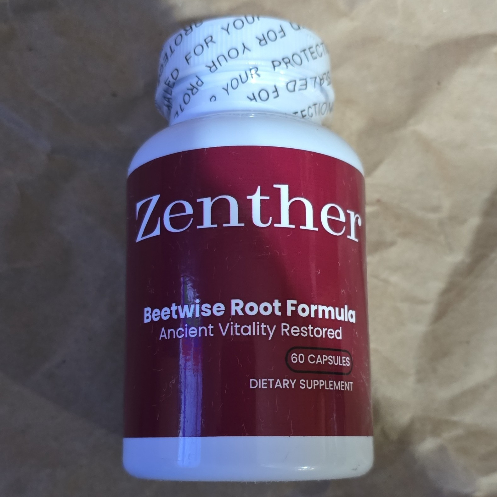 ZenTher Beetwise Root Formula Beetroot 1300mg 60 Ct Veg Exp 03/2028 Lot 20260604