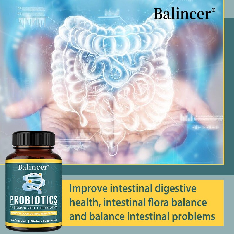 Probiotics+Prebiotics 31 Billion Cfu Support Digestive Gut Health 120 Capsules