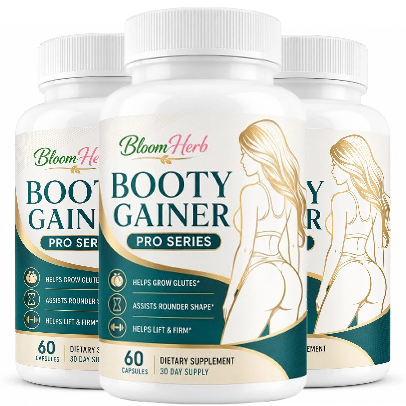 BloomHerb Booty Gainer Capsule Butt Enhancement Buttock Hip Enlargement – 3 Pack