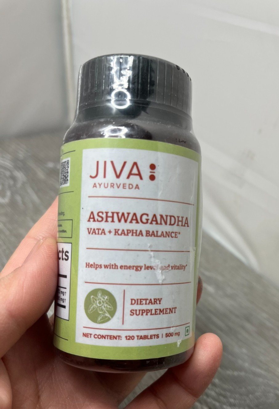 2pk Jiva Ayurveda Ashwagandha Vata+Kapha Balance 120 Tablets each Exp 4/27