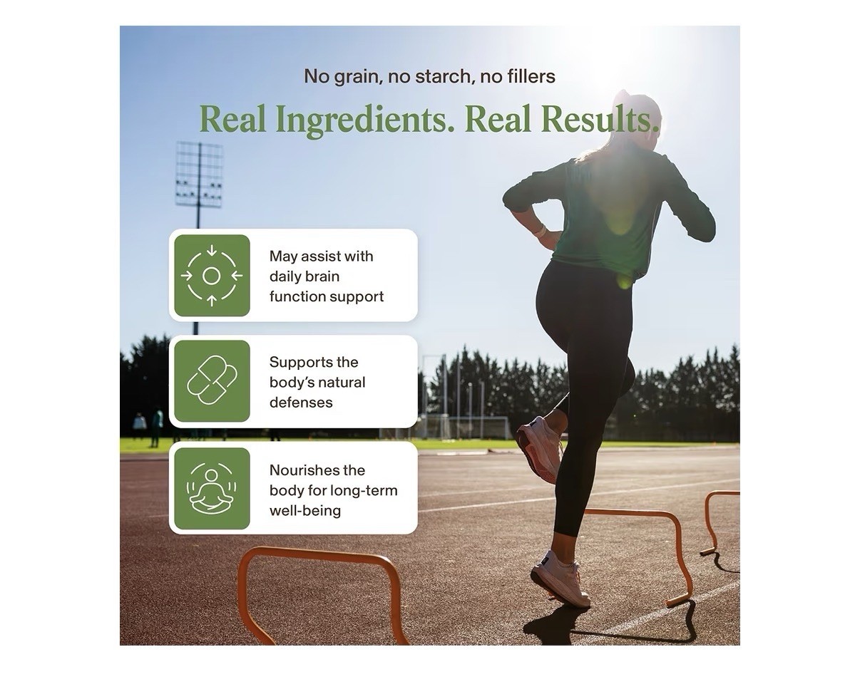 Real Mushrooms Ergo+ L-Ergothioneine Supplement Golden Oyster Mushroom 60Capsule