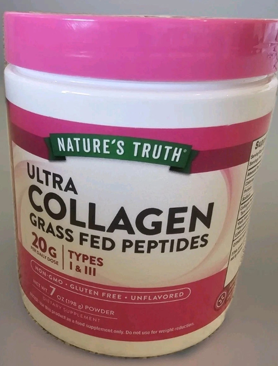 1 Nature’s Truth Ultra Collagen Peptides Powder Unflavored 7 oz Exp 04/2028