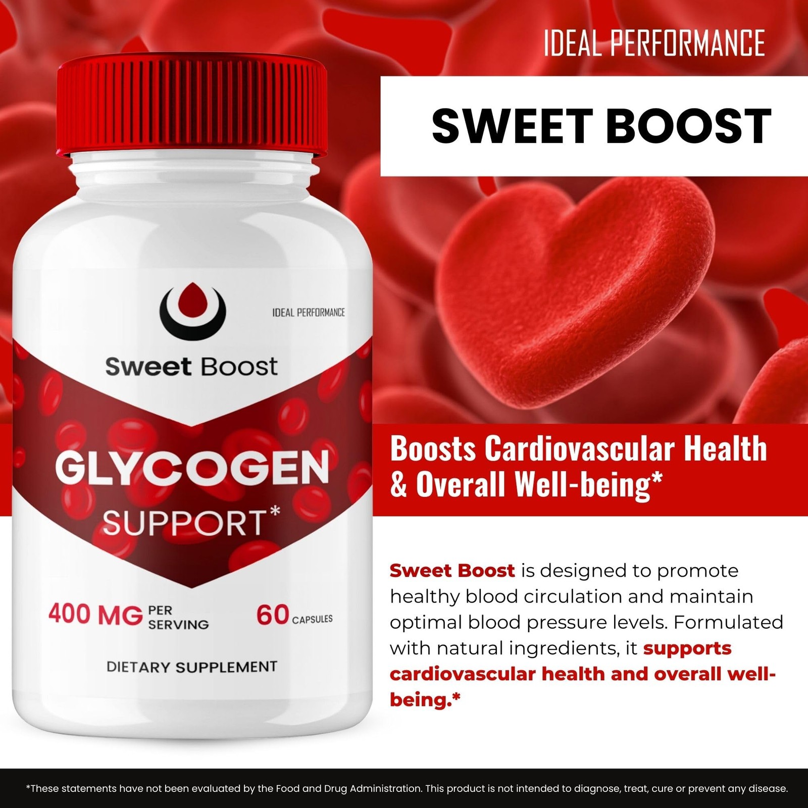 Sweet Boost General Wellness Supplement – 300 Capsules (5 Pack)