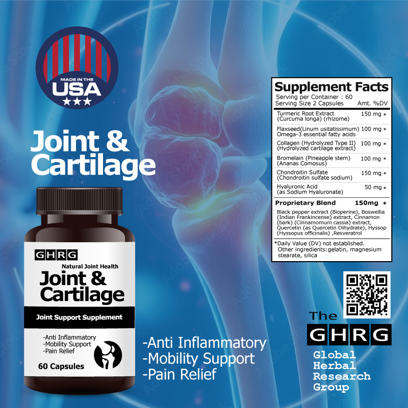 Joint & Cartilage Supplement, Anti Inflammatory, Pain Relief, Mobility Support