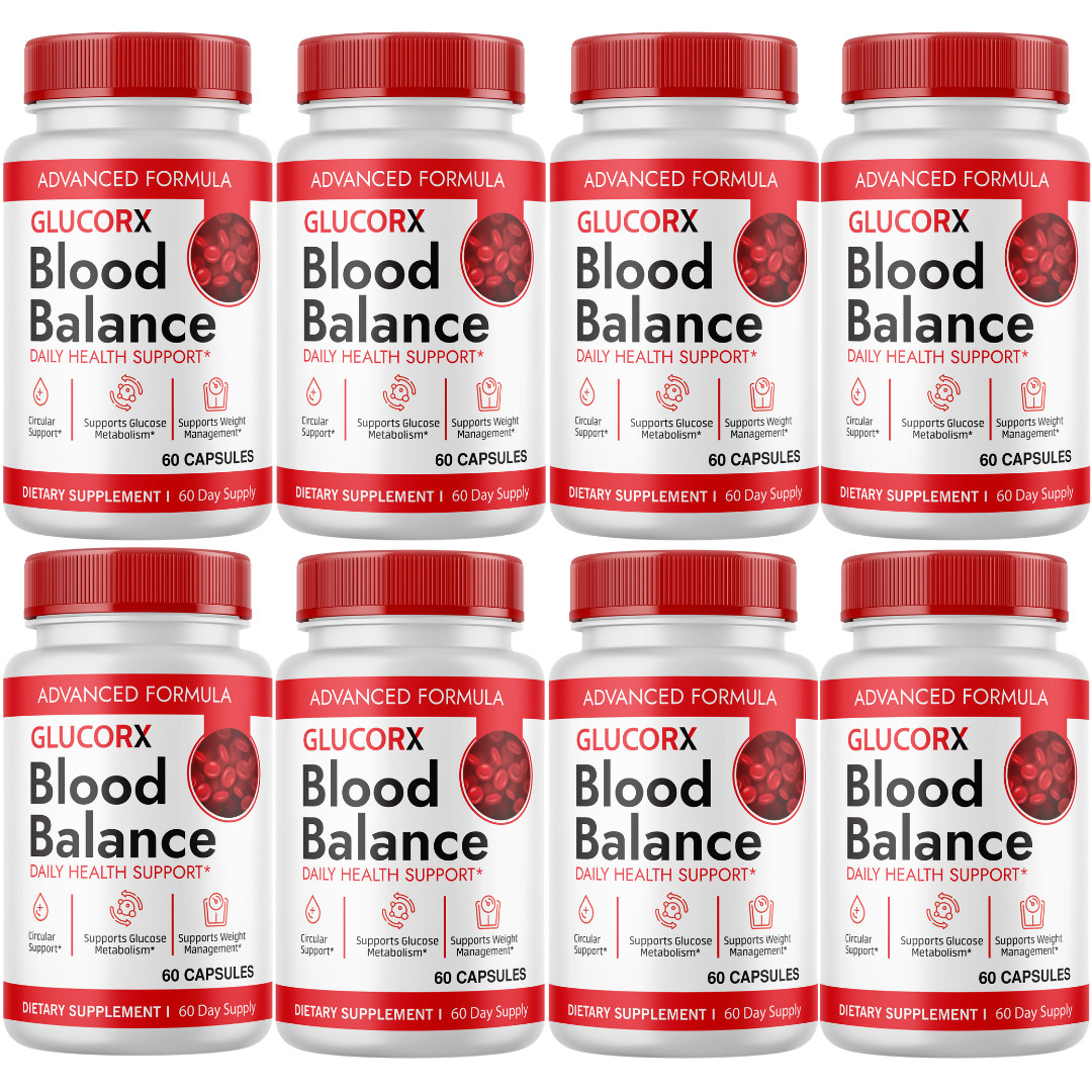 Glucorx Blood Balance, Gluco-RX Supplement Metabolism & Daily Health (8 Bottles)