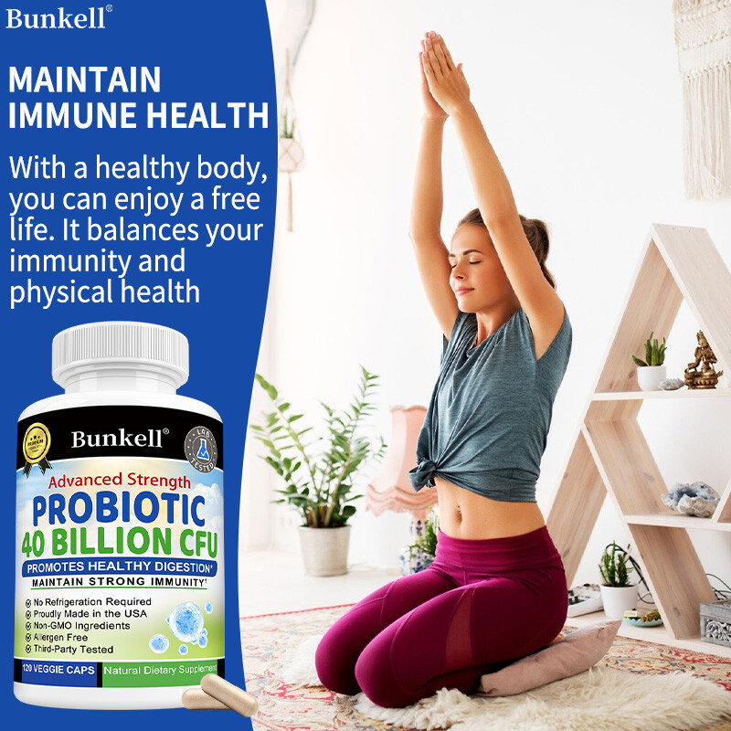 Advanced Strength Probiotic Capsules 40 Billion CFU Promotes Healthy Digestion