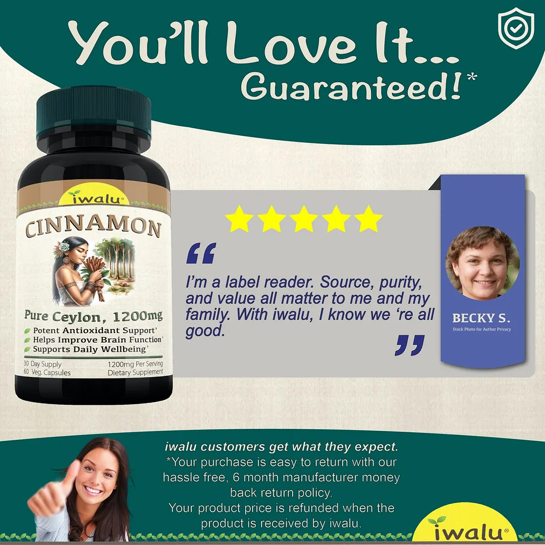 Ceylon Cinnamon Capsules | Best Supplement Capsule Pill Men Women FREE SHIP