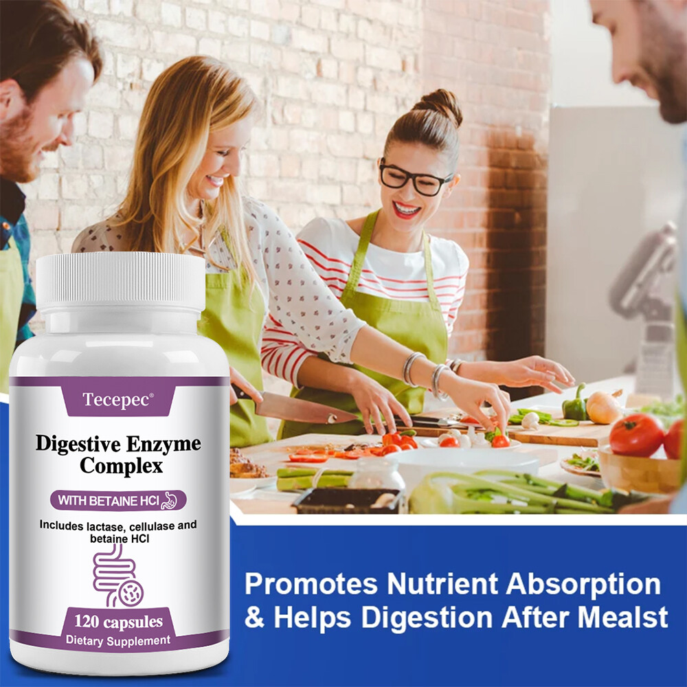 Digestive Enzyme Complex Gas, Constipation & Bloating Relief, Gut Health