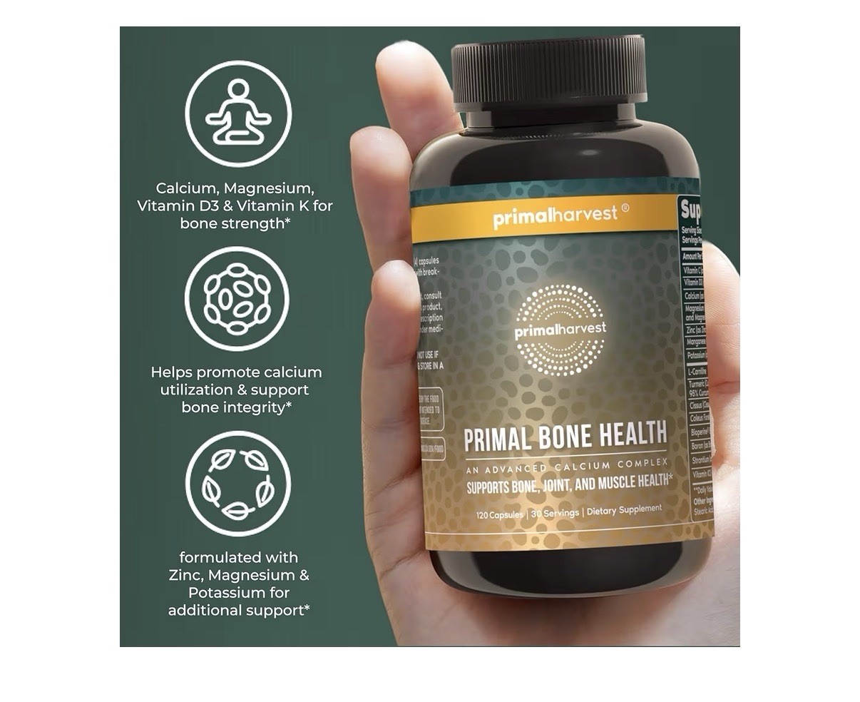 Primal Harvest Primal Bone Health Calcium Complex Bone Joint Muscle Health 2Pack