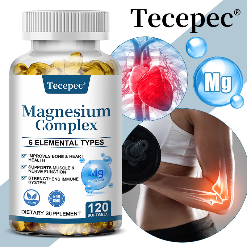 Magnesium Complex Supplement – Taurate, Citrate, Malate, Oxide For Muscle Bone