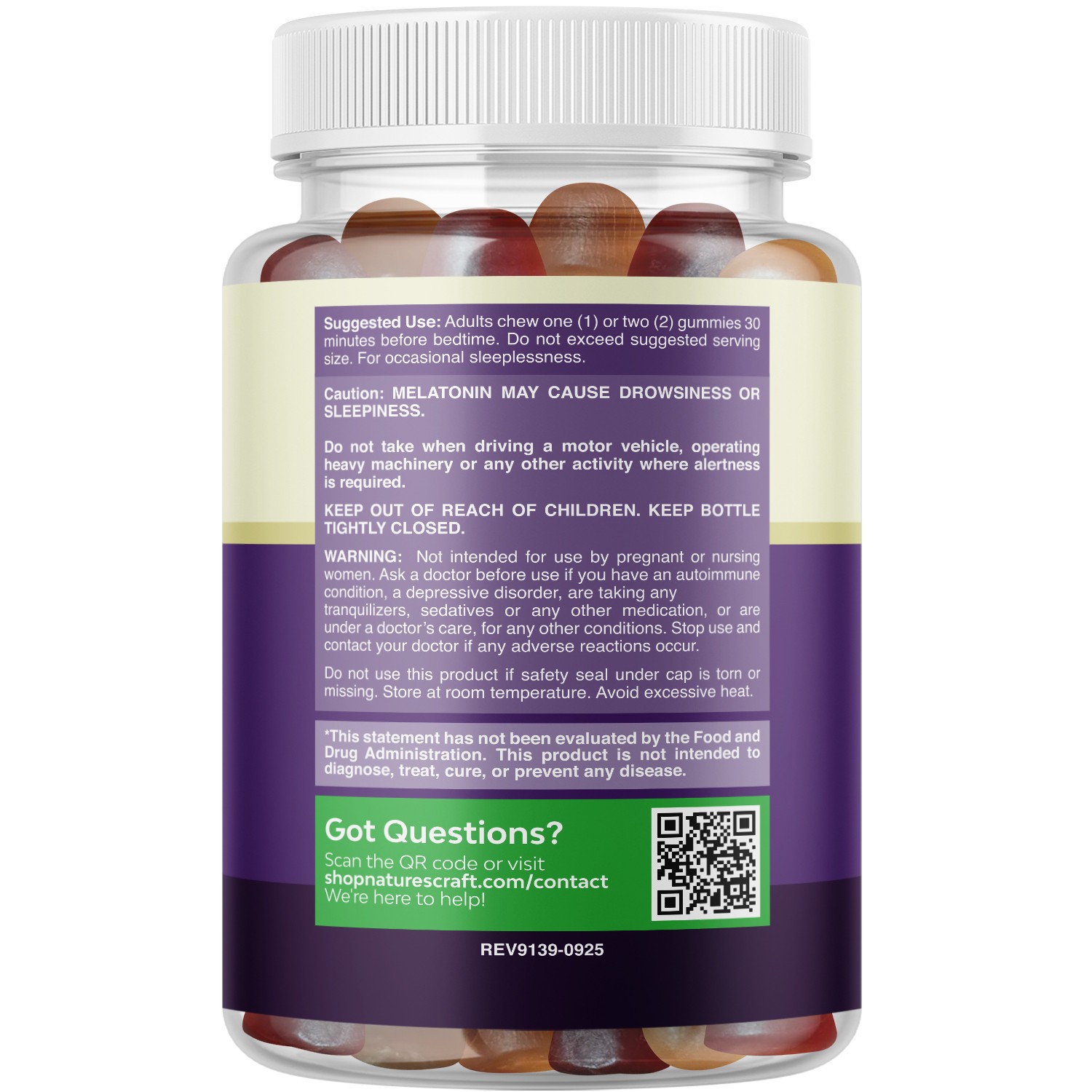 Certified Organic Melatonin Gummies 10mg Per Serving – Fast Acting and Tasty