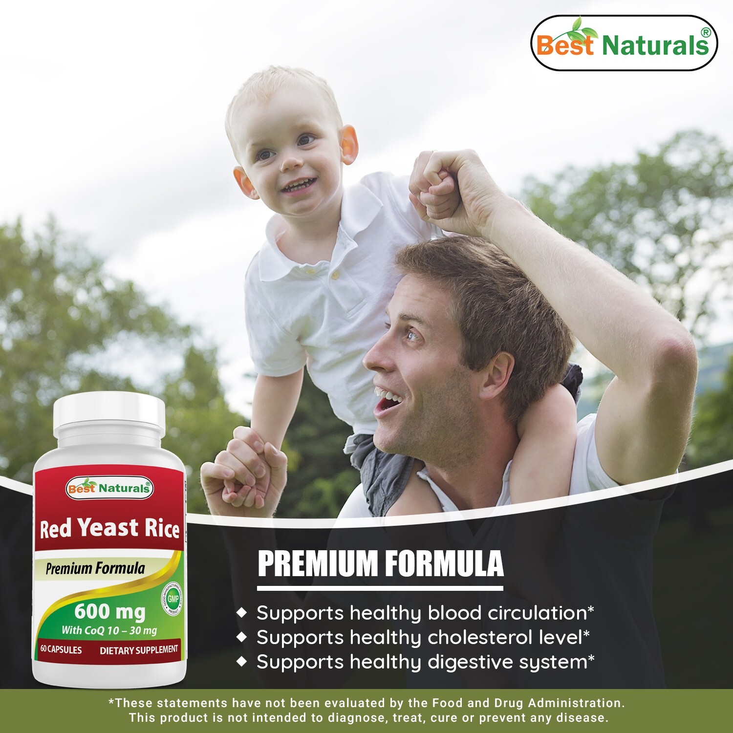 2 Pack Best Naturals Red Yeast Rice with COQ10 60 Capsules
