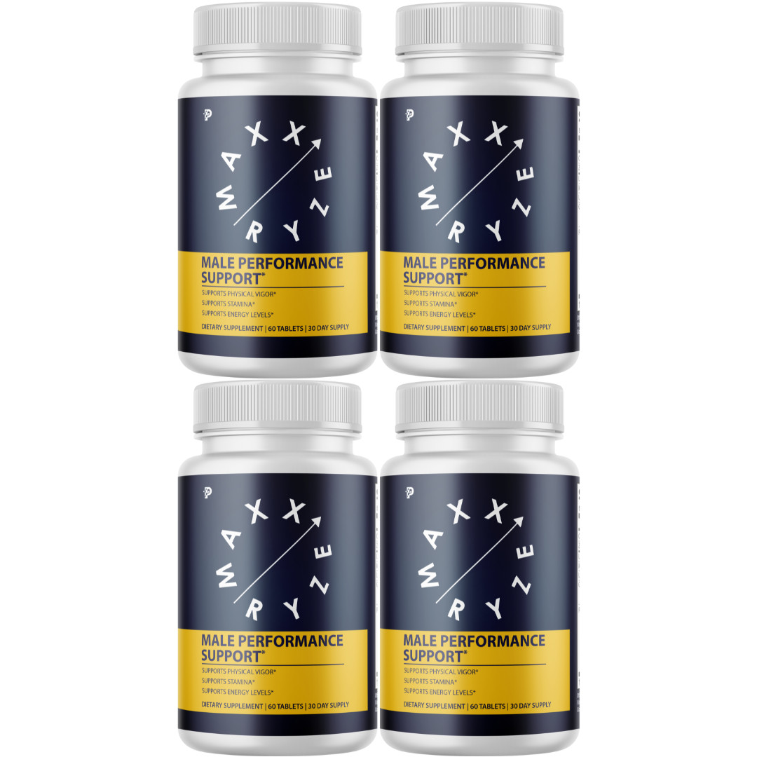 Maxx Ryze Male Performance Supplement, Stamina Support- 4 Bottles Official