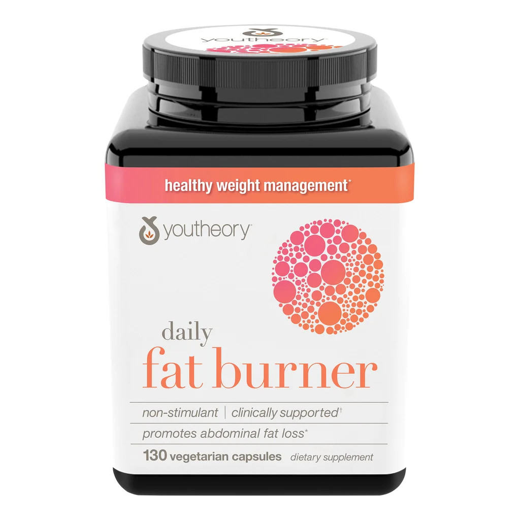 Youtheory Daily Fat Burner 130 Vegetarian Capsules Chromium Citrus Blend EXP8/27