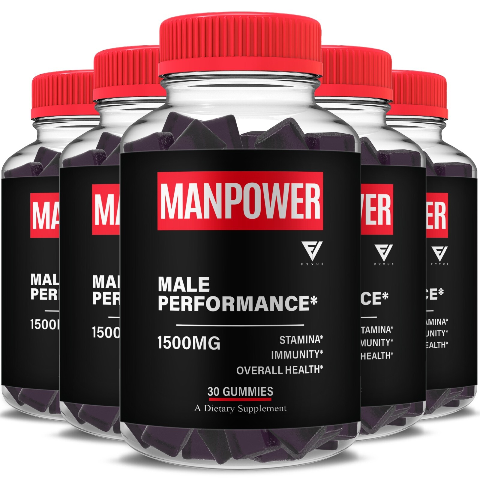 (5 Pack) Man Power Gummies ManPower Maximum Performance Gummy (5 Month Supply)