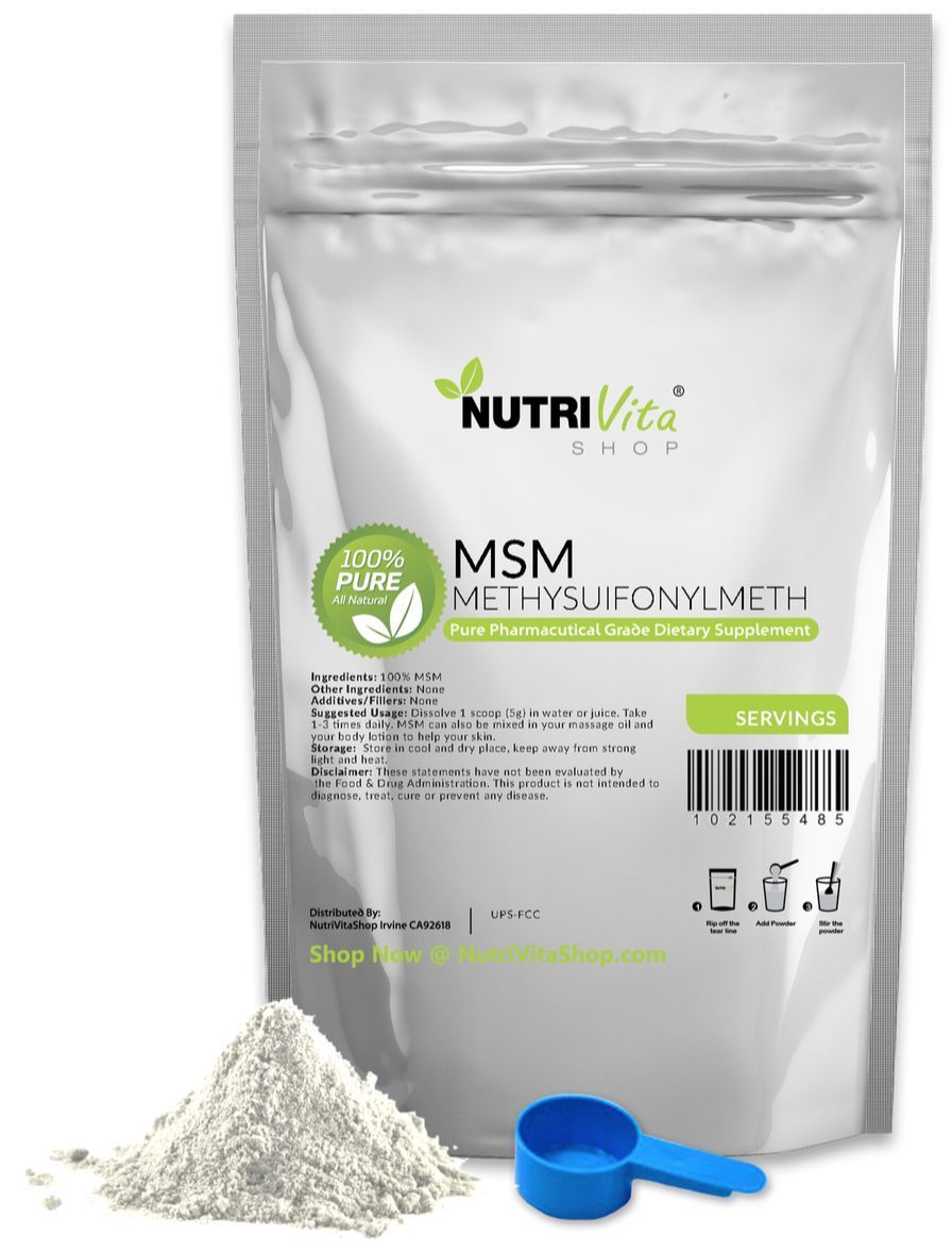 2.2 lb (1000g) 100% PURE MSM POWDER JOINT PAIN & ARTHRITIS RELIEF PHARMACEUTICAL