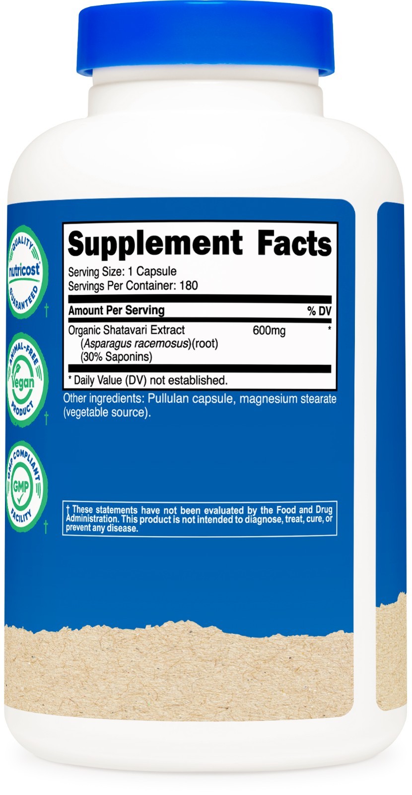Nutricost Shatavari 600mg, 180 Capsules, Made with Organic Shatavari