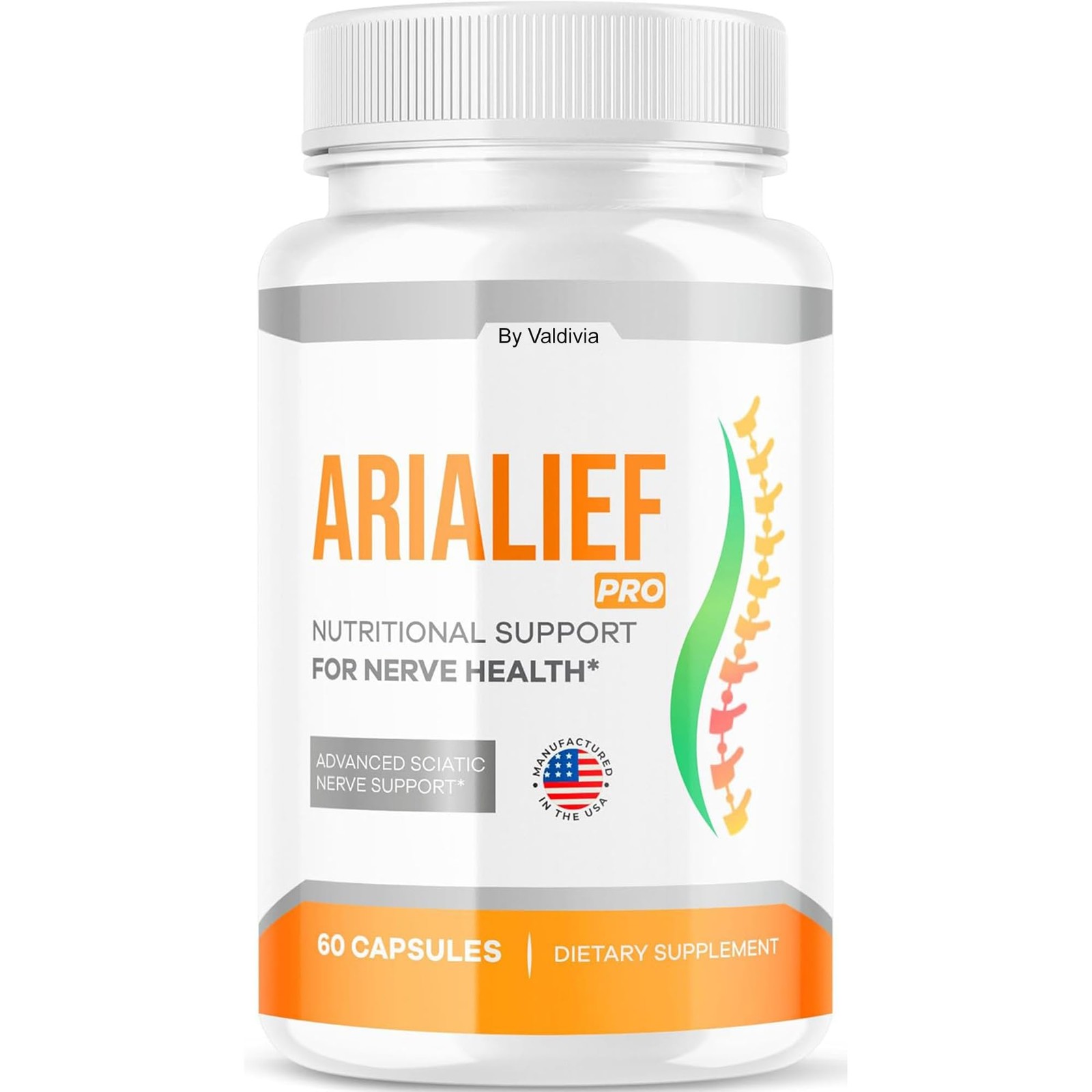 Valdivia Arialief 60 Capsules Nerve Support Supplement Made in USA Nerve Health
