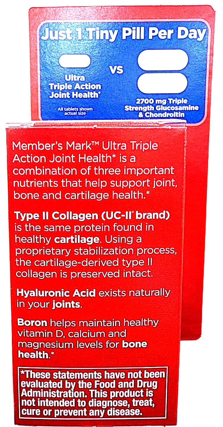 Member’s Mark Ultra Triple Action Joint Health Tablets 125 Count EXP 10/2027