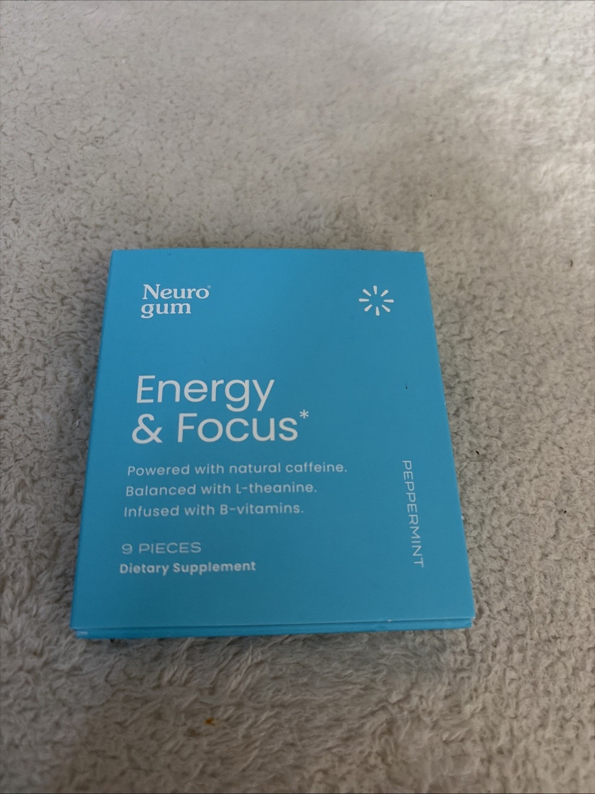 neuro gum 9 Pcs Energy & Focus L-thiamine B-Vitamins Dietary Supplement