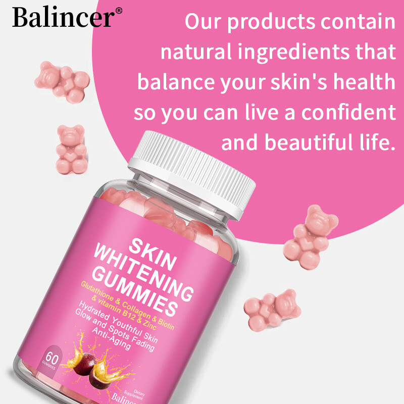 Collagen Skin Whitening Hair Health Anti-Aging Vitamin C E B12 60 Gummies US