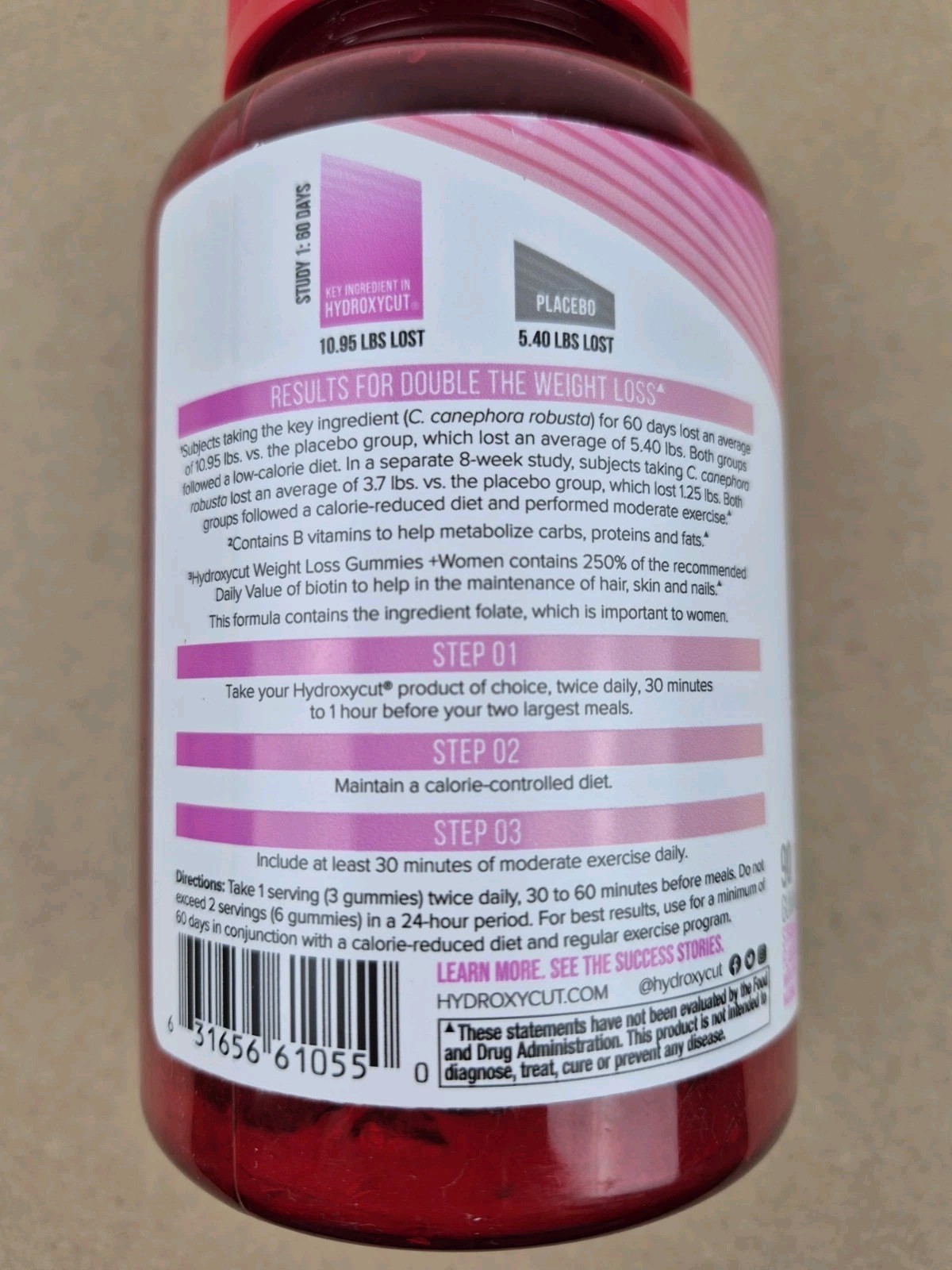 Hydroxycut Women Weight Loss Gummies Strawberry 90ct Lot of 2 exp 9/24/2026+