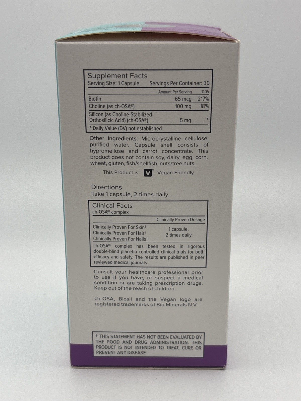 Biosil ADVANCED HAIR+ NAIL CARE • Ch-osa ~ 30 Original Capsules ~ EXP : 02/2027