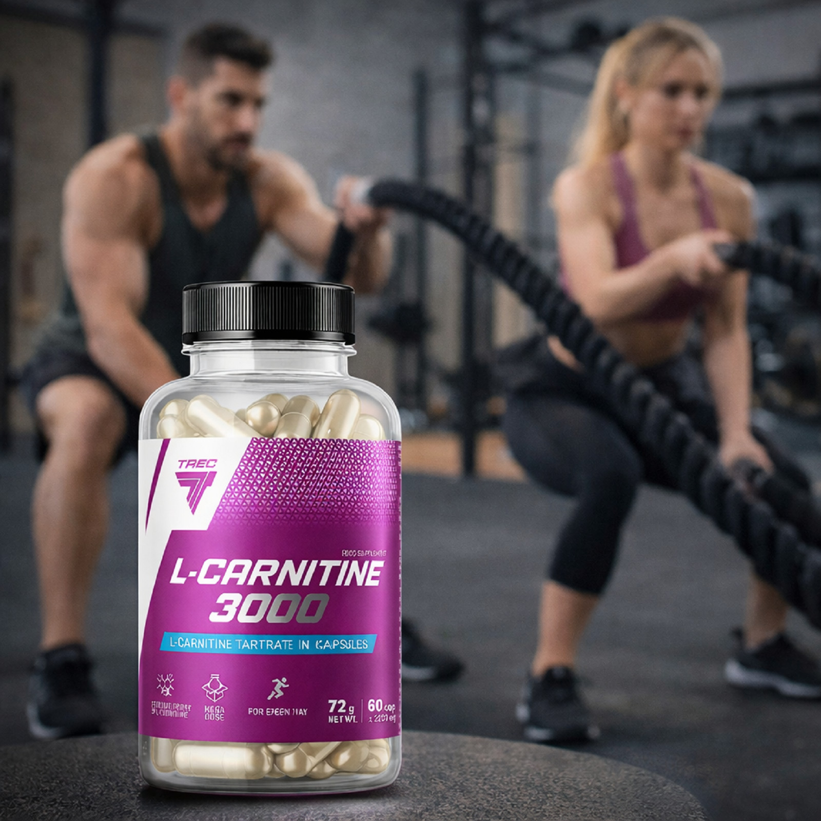 L-CARNITINE 3000 mg – 60-120 Capsules – Fat burner Weight loss Endurance Energy