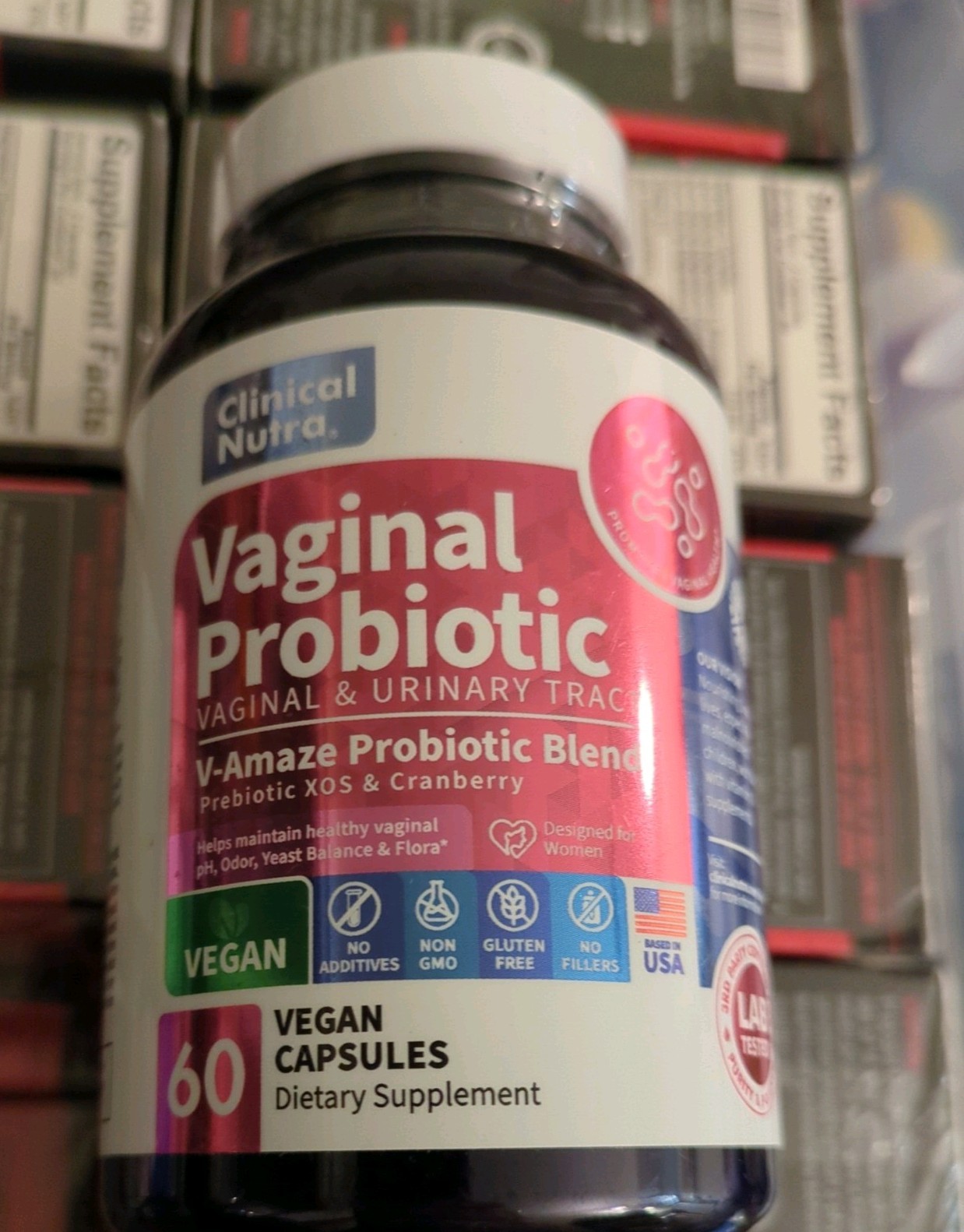 New Sealed Clinical Nutra Vaginal Probiotic Women 60 Capsules Exp 04/26