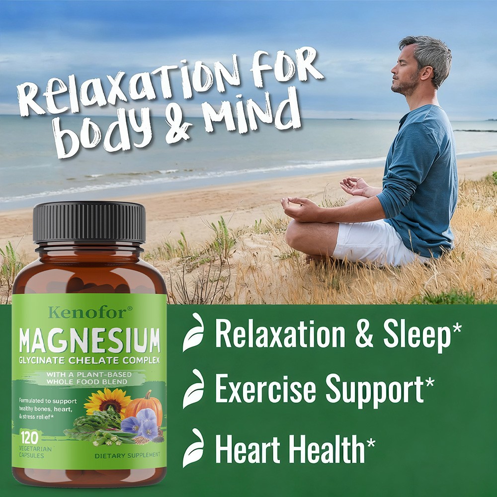 Magnesium Glycinate 200 Mg Per Serving Chelated High Absorption Gentle Stomach