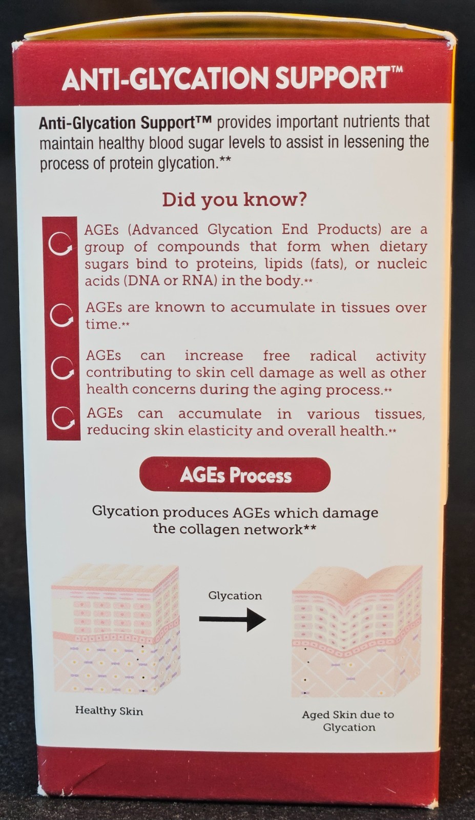 Country Life Ageless Theory Anti-Glycation Support – 60 Caps, Exp 9/26