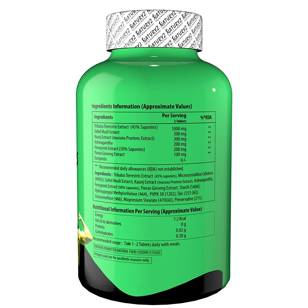 Naturyz Testo-6 Plant based Supplement For Men- 60Tablets LONG EXPIRY