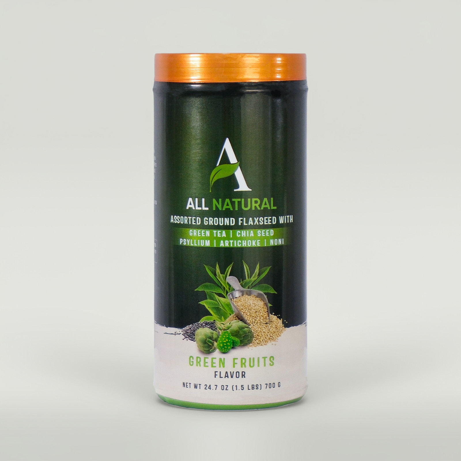ALLNATURAL Fiber Supplement Flaxseed Psyllium Artichoke Noni Green Tea Chia Seed