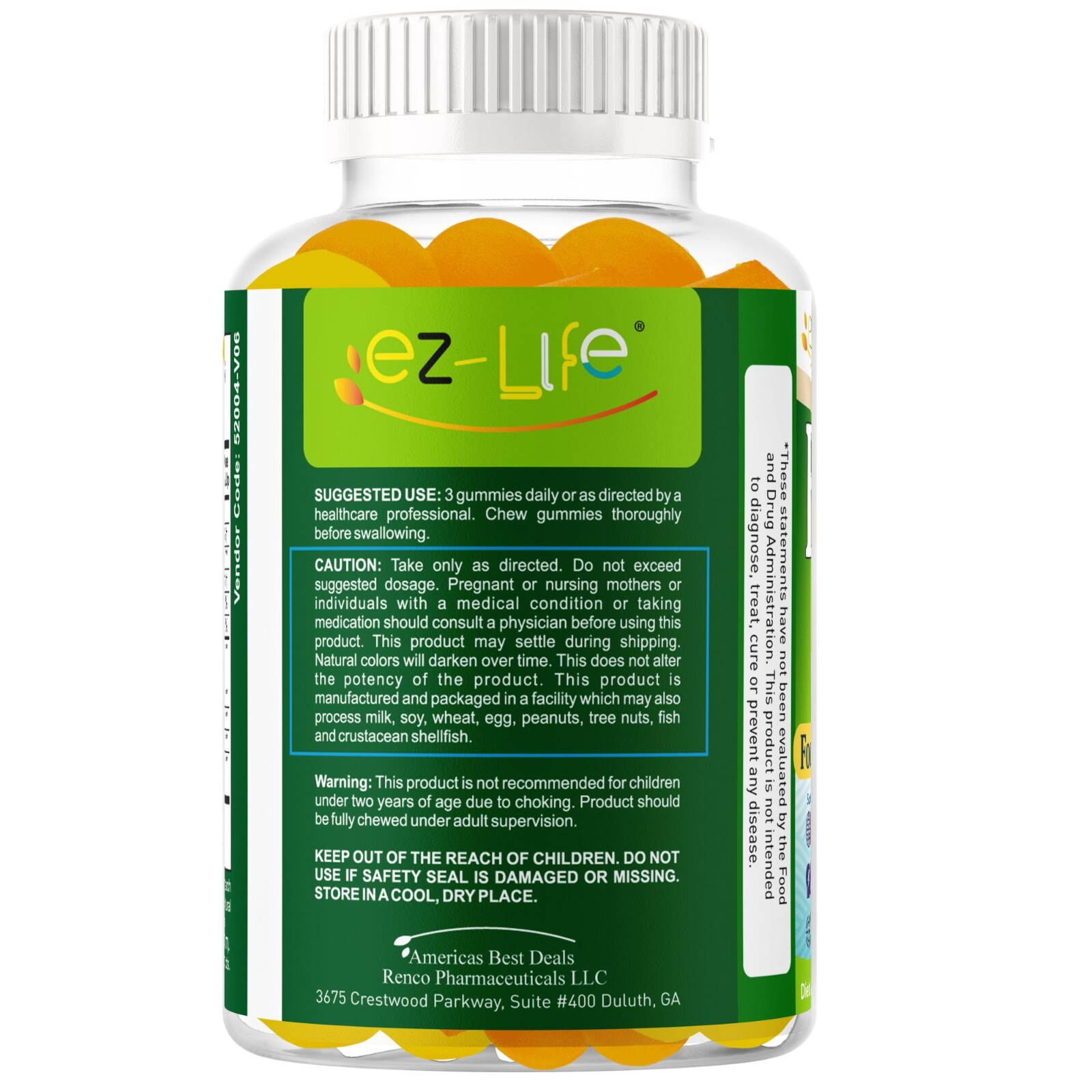 Focus Gummies for Kids & Teens – Brain & Memory Support Omega 3 6 9 – 60 Gummies