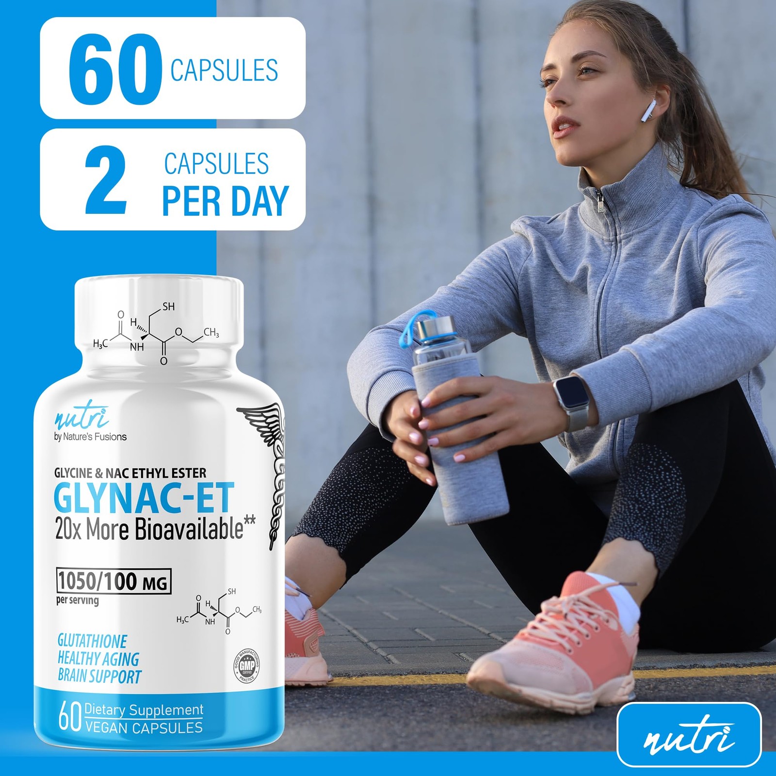 GlyNAC-ET NAC Supplement N-Acetyl Cysteine Ethyl Ester – 60 Count (Pack of 1)