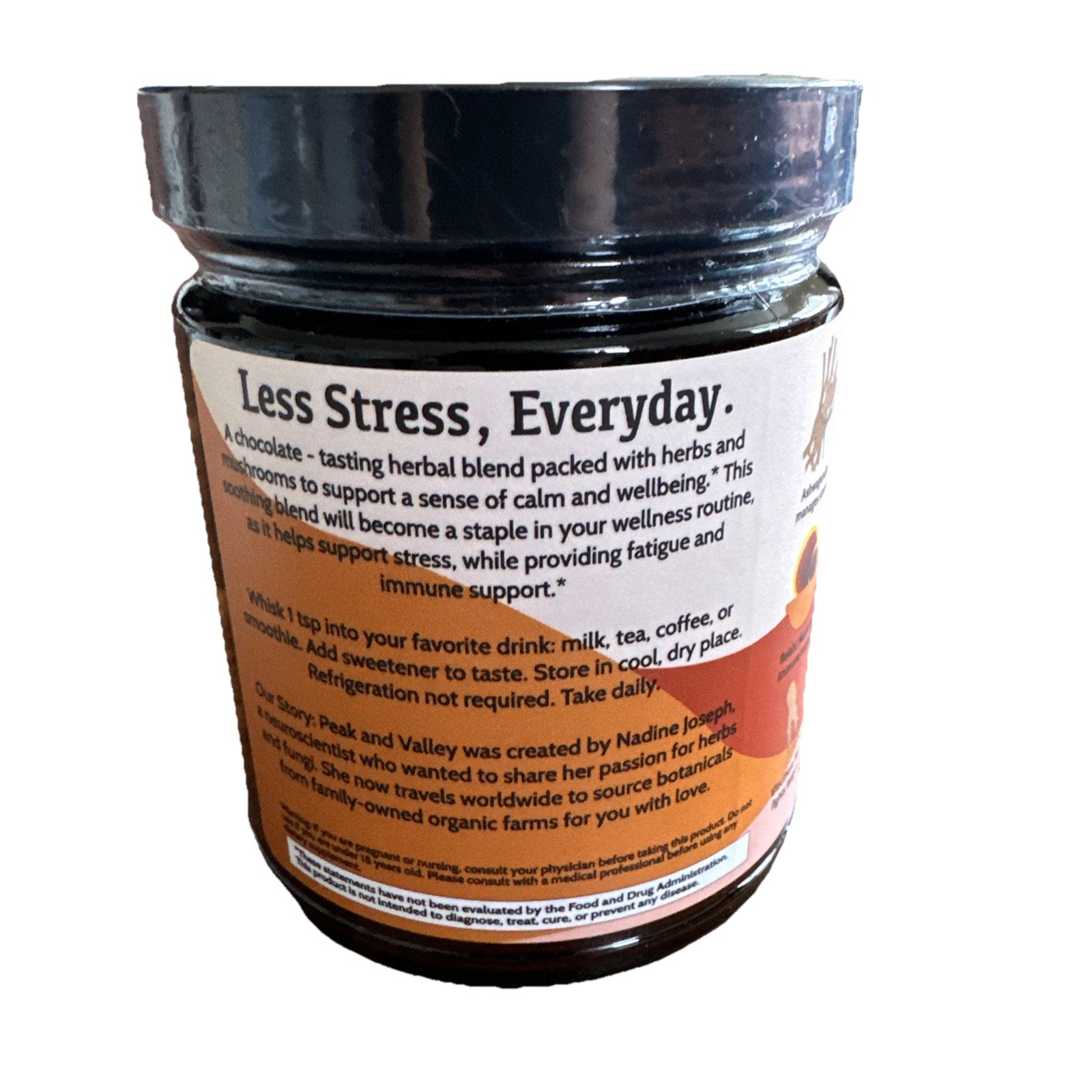 Peak and Valley Balance My Stress Adaptogen Blend 3.17 oz Exp 02/26