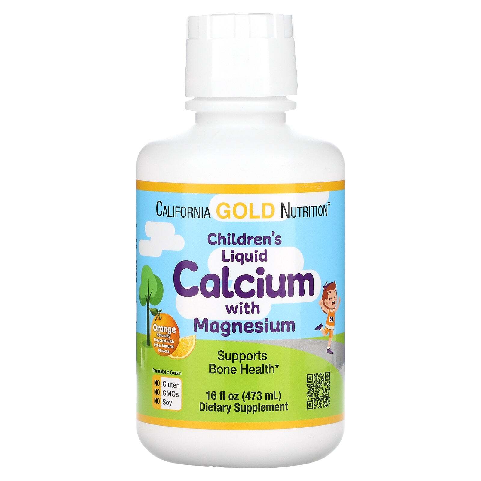 California Gold Nutrition Children’s Liquid Calcium Magnesium Orange 473ml NEW