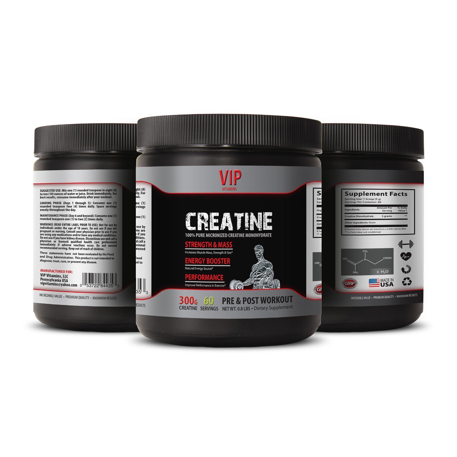 recovery kit – MICRONIZED CREATINE 300G 100% Pure 1B – flavored creatine