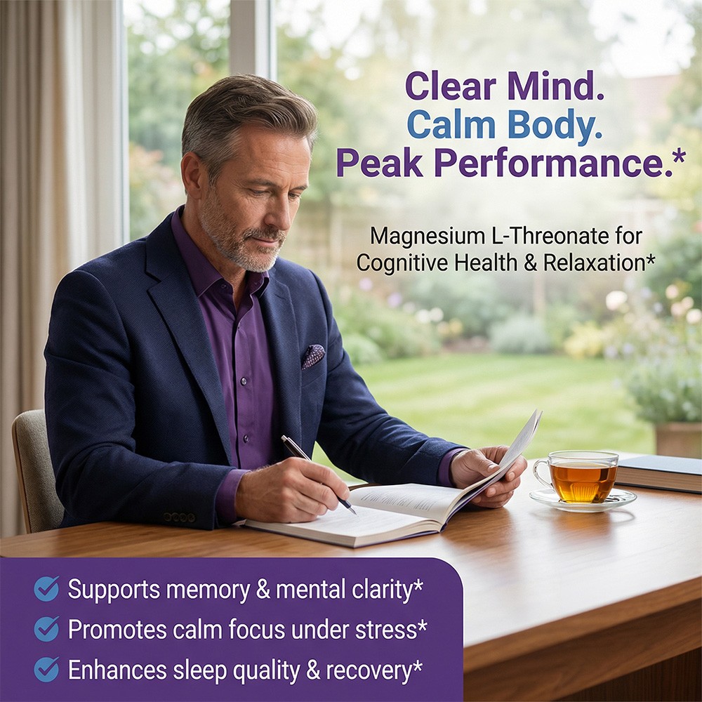 Magnesium L-Threonate 500mg – Supports Brain Health, Relaxation 30/60/120Caps